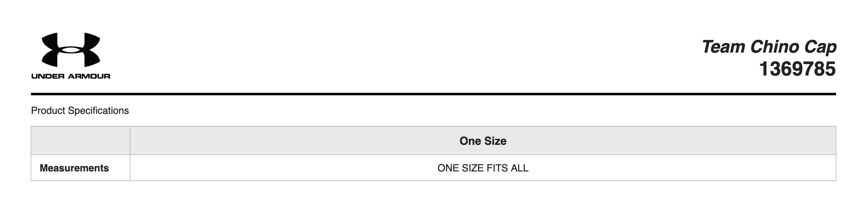 Sizing Chart