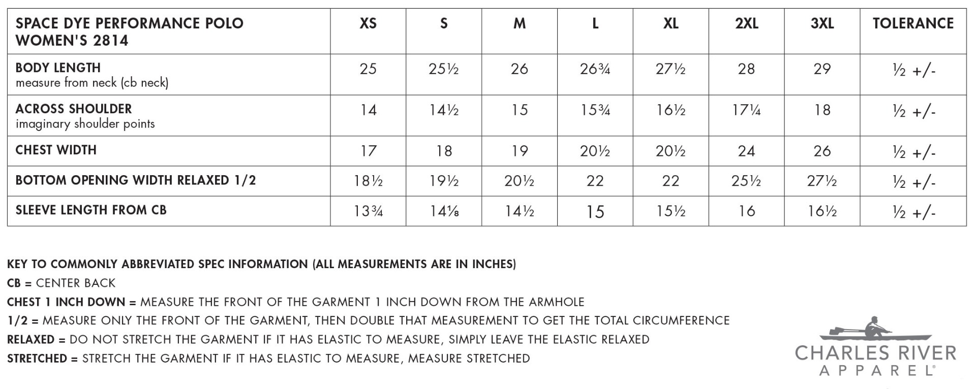 Sizing Chart