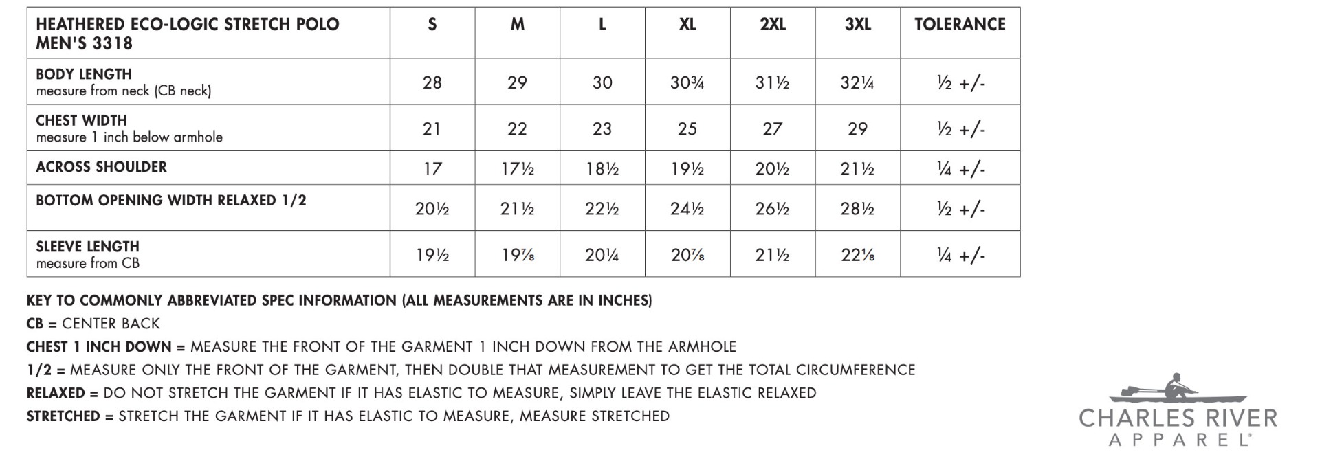 Sizing Chart