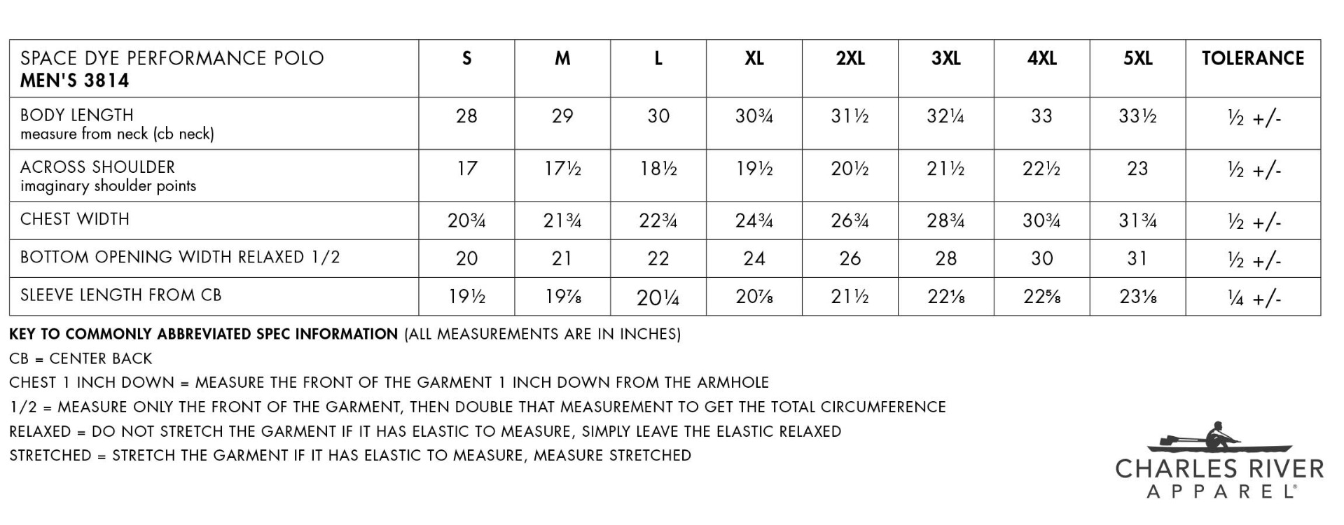 Sizing Chart