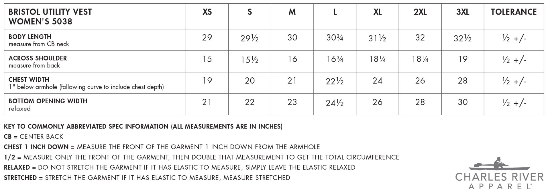 Sizing Chart