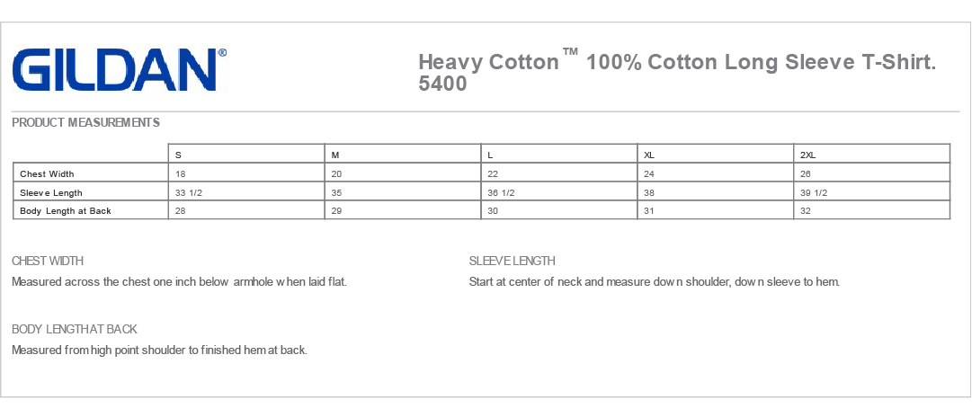 Sizing Chart