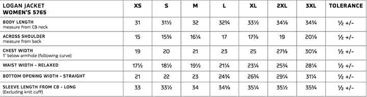 Sizing Chart