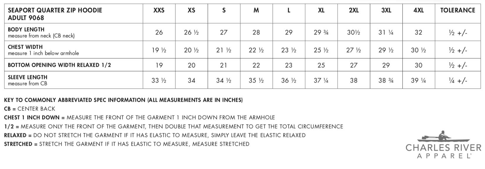 Sizing Chart