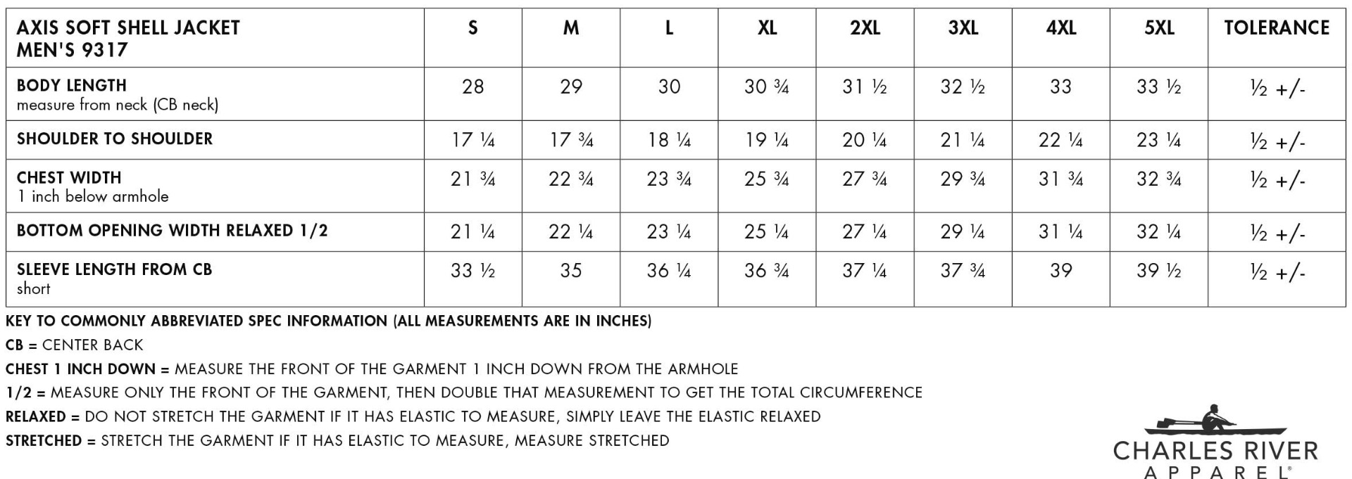 Sizing Chart