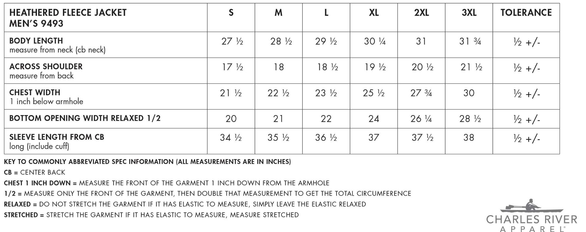 Sizing Chart