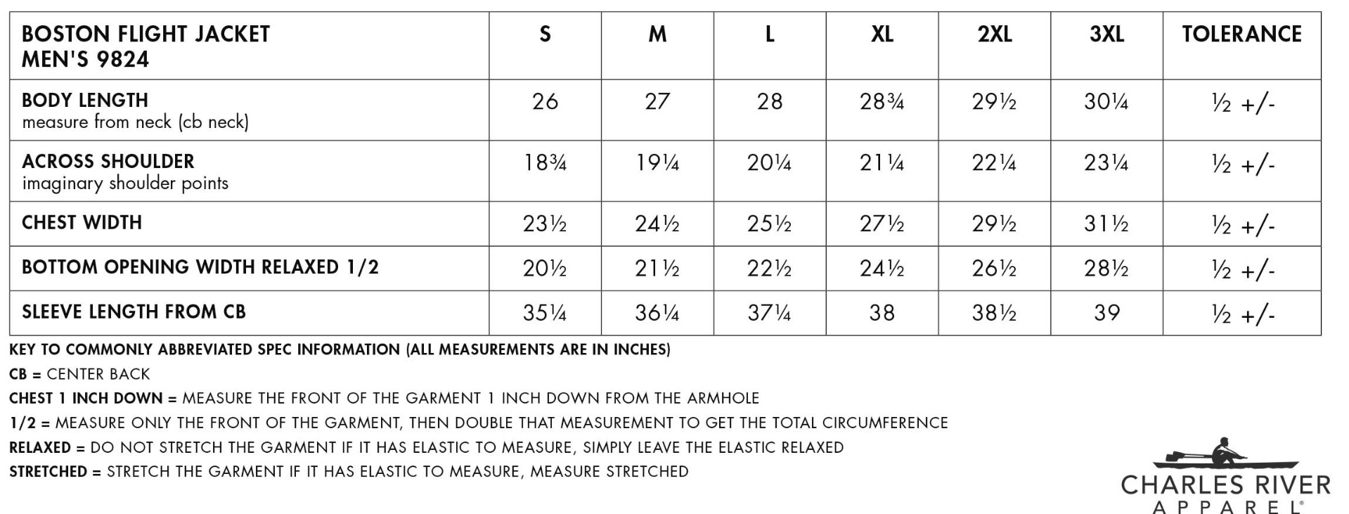 Sizing Chart