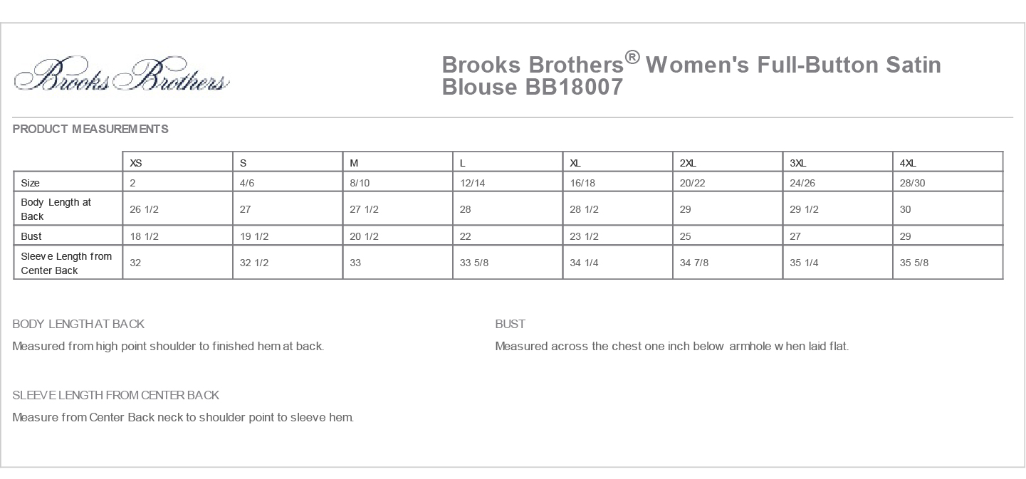 Sizing Chart