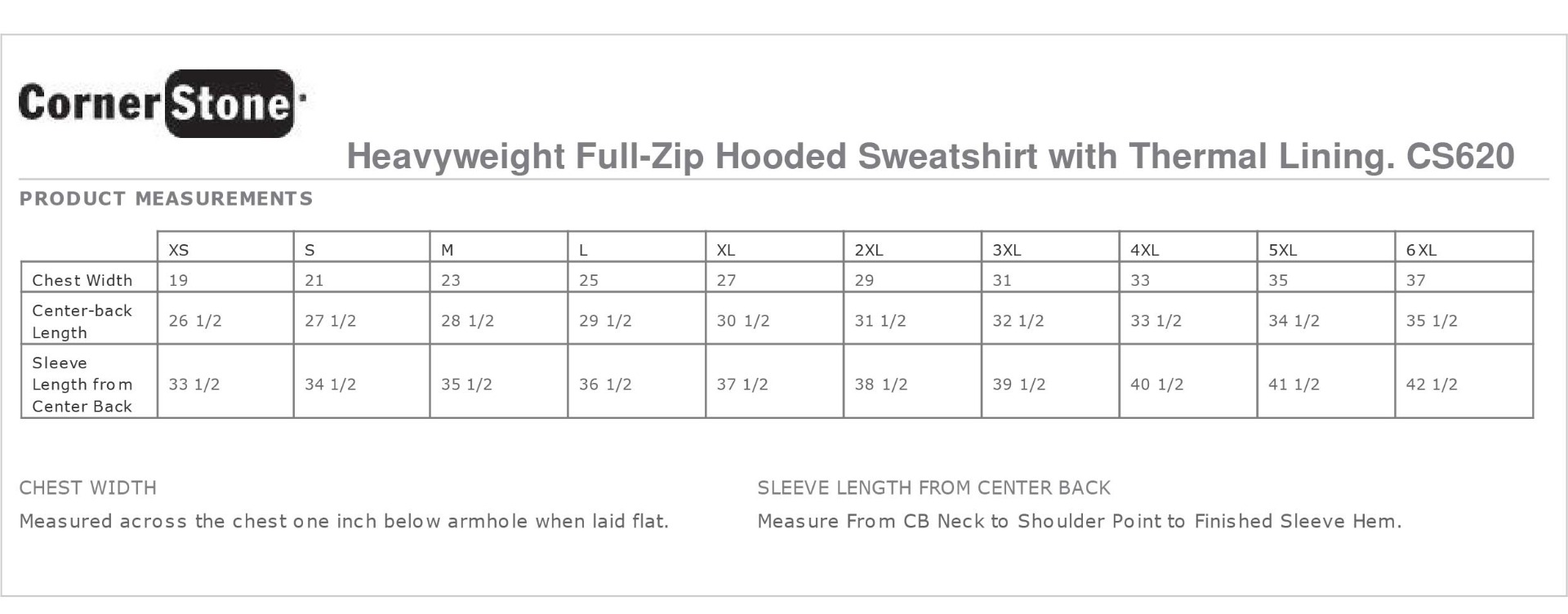 Sizing Chart
