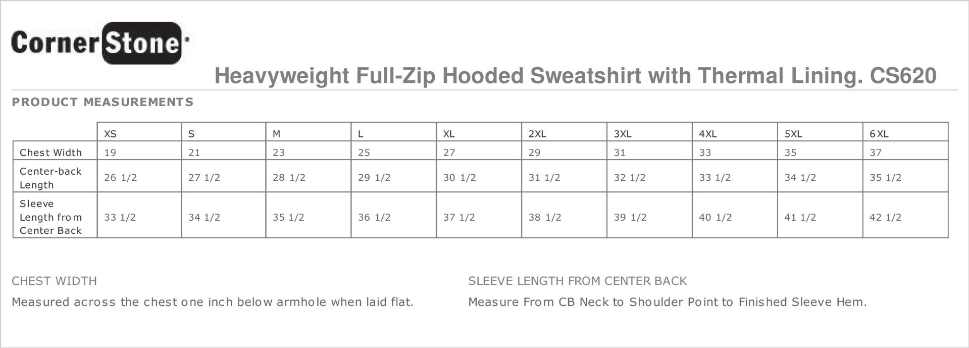 Sizing Chart