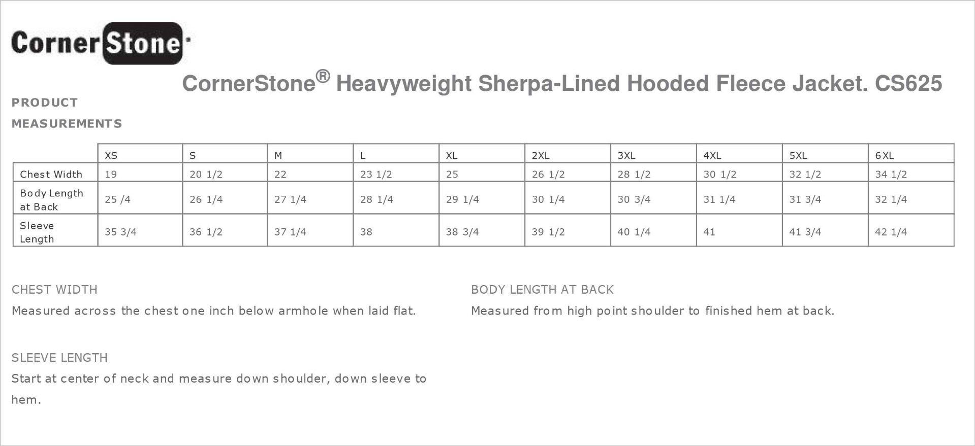 Sizing Chart