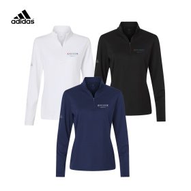 Adidas Ladies' Textured Stripe 1/4-Zip Pullover. A709 -DF/LC