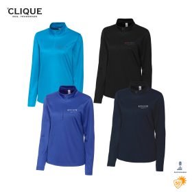 Clique Ladies' Spin Eco Performance 1/2-Zip Pullover. LQK00085 -DF/LC