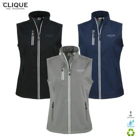 Clique Ladies' Telemark Recycled Stretch Softshell Vest. LQO00062