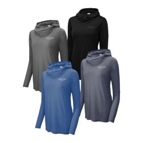 Ladies' Tri-Blend Wicking Long Sleeve Hoodie. LST406