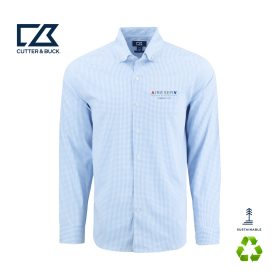 C&B Men's Skyline Recycled Gingham Long Sleeve Dress Shirt. MCW00236