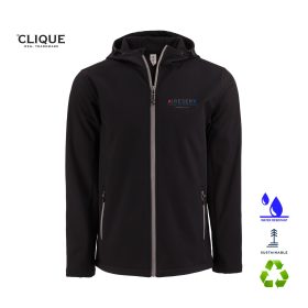 Clique Men's Tempo Stretch Full-Zip Softshell Hooded Jacket. MQO00086