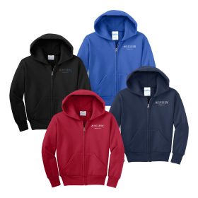 Youth Full-Zip Hooded Sweatshirt. PC90YZH