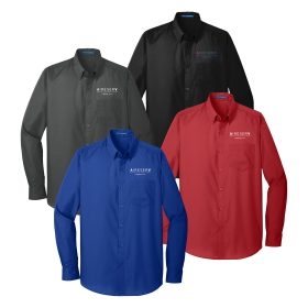 Men's Long Sleeve Poplin Shirt. W100