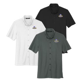 MERCER+METTLE&trade; Men's Stretch Pique Full-Button Polo. MM1006