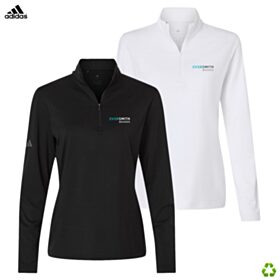 Adidas Ladies' Textured Stripe 1/4-Zip Pullover. A709 - DF/LC