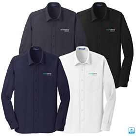 Men's Long Sleeve Dimension Knit Dress Shirt. K570