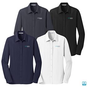 Ladies' Dimension Knit Dress Shirt. L570