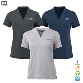 C&B Ladies' Forge Recycled Four-Way Stretch Heathered Blade Top. LCK00153 - DF/LC
