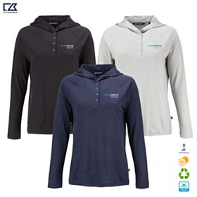 C&B Ladies' Coastline Eco Recycled Hooded Shirt. LCK00184 - DF/LC