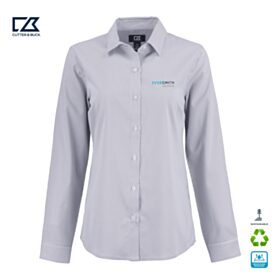 C&B Ladies' Skyline Recycled Pinstripe Long Sleeve Dress Shirt. LCW00021