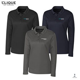 Clique Ladies' Spin Performance Pique Long Sleeve Polo. LQK00066 - DF/LC