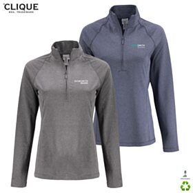 Clique Ladies' Dash Recycled 1/4-Zip Sweatshirt. LQK00093 - DF/LC