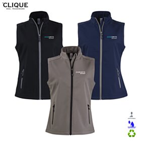 Clique Ladies' Tempo Stretch Full-Zip Softshell Vest. LQO00069
