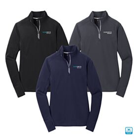 Ladies' Sport-Wick Textured 1/4-Zip Pullover. LST860