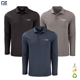 C&B Men's Coastline Recycled Long Sleeve Polo. MCK01335 - DF/LC