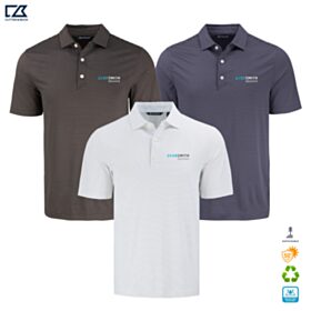 C&B Men's Forge Stripe Stretch Recycled Polo. MCK01346 - DF/LC