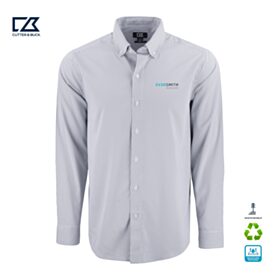 C&B Men's Skyline Recycled Pinstripe Long Sleeve Dress Shirt. MCW00237