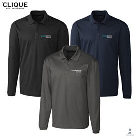 Clique Men's Spin Performance Pique Long Sleeve Polo. MQK00077 - DF/LC