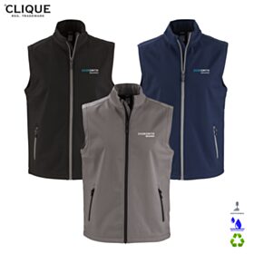 Clique Men's Tempo Stretch Full-Zip Softshell Vest. MQO00085