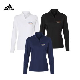 Adidas Ladies' Textured Stripe 1/4-Zip Pullover. A709 -DF/LC