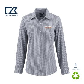 C&B Ladies' Skyline Recycled Gingham Long Sleeve Dress Shirt. LCW00020