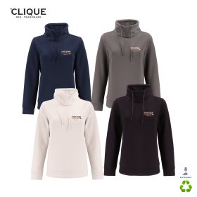 Clique Ladies' Haven Recycled High Collar Sweatshirt. LQK00090