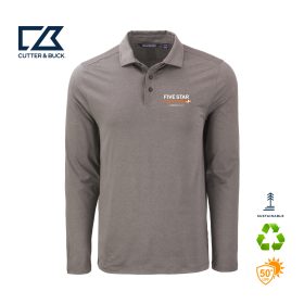 C&B Men's Coastline Recycled Long Sleeve Polo. MCK01335 - DF/LC