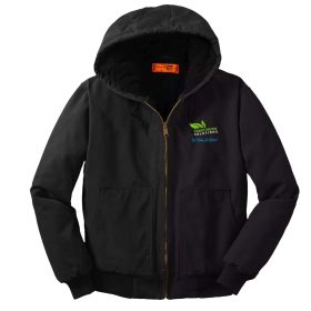 CornerStone&reg; Washed Duck Cloth Insulated Hooded Work Jacket. CSJ41