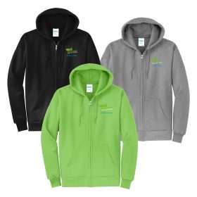 Adult Lightweight Full-Zip Hooded Sweatshirt. PC78ZH