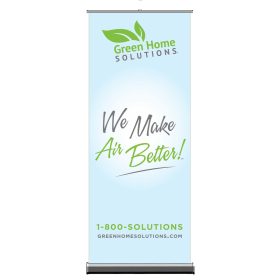 BLUE - Standard Retractable Banner. 33 X 78