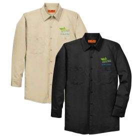 Red Kap&reg; Long Sleeve Industrial Work Shirt.  SP14