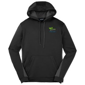 Adult Sport-Wick&reg; Fleece Colorblock Hooded Pullover. ST235