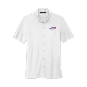 H&B MERCER+METTLE&trade; Men's Stretch Pique Full-Button Polo. MM1006