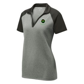 Ladies' PosiCharge &reg; RacerMesh &reg; Raglan Heather Block Polo. LST641